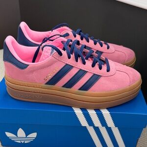 Adidas Gazelle Pink with Navy Accents